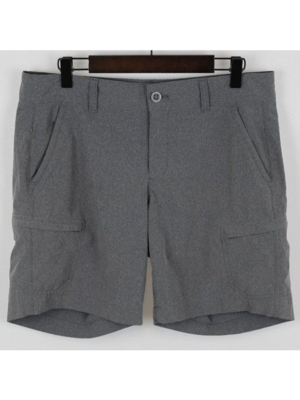 Eddie Bauer Flexion Amphib Women's Size 6 Gray Mid Rise Bermuda Cargo Shorts